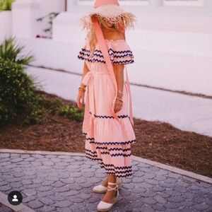 Elizabeth Wilson Seersucker Midi Dress